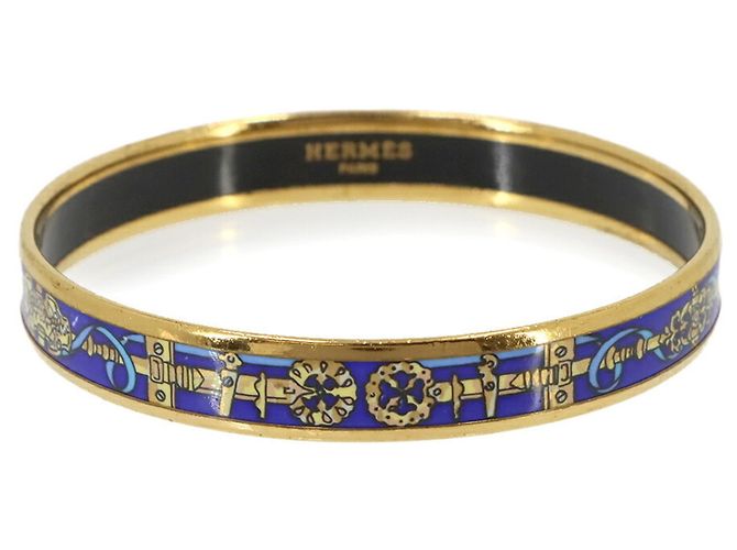 Hermès Hermes Email PM Armreif Blau Golden