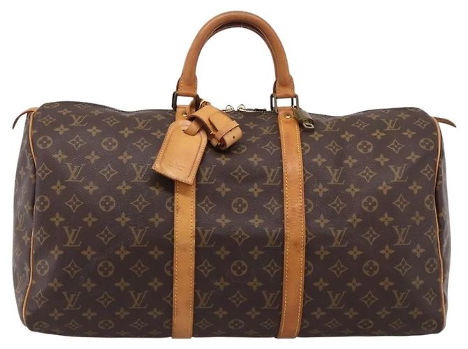 Louis Vuitton Keepall Monogram Canvas 50 Castaño
