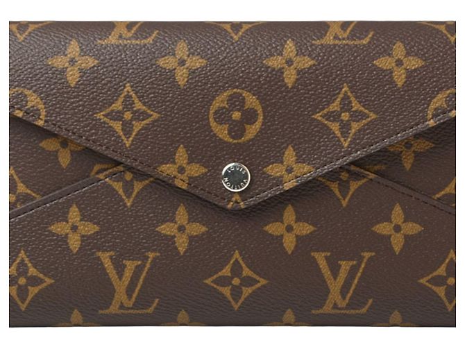 Louis Vuitton Monogram Long Wallet Brown Golden Yellow