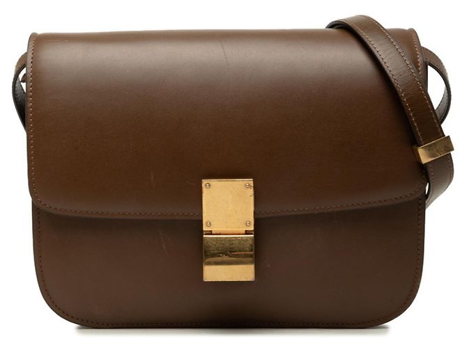 Céline Bolsa Tiracolo Celine Classic Box Marrom