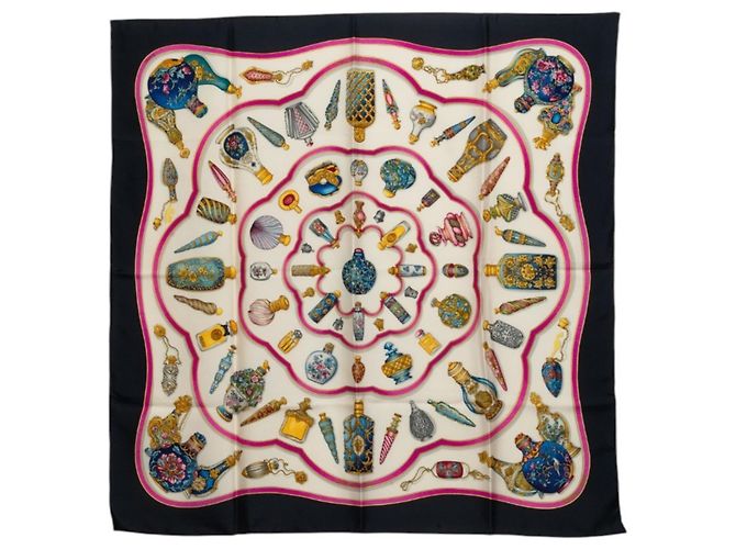 Hermès Hermes Carre 90 Quimporte le flacon Lenço de seda Multicor