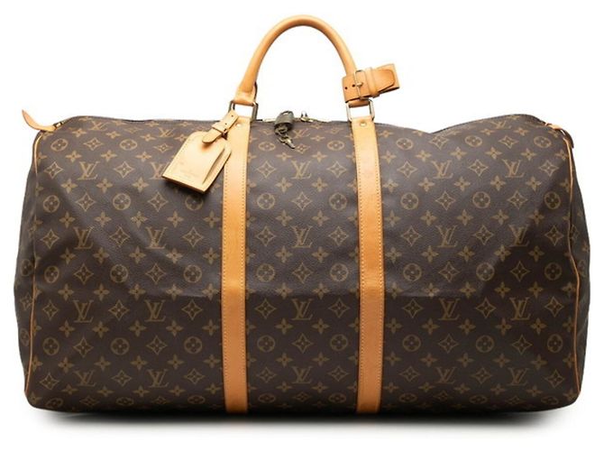 Louis Vuitton Monogram Keepall 60 Boston Tasche Braun