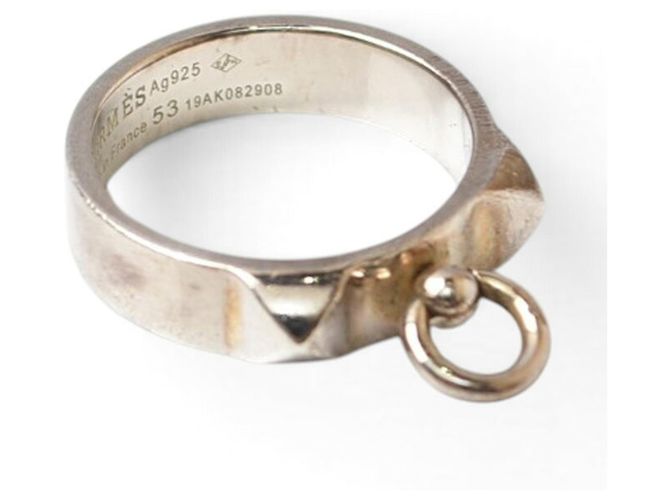 Hermès Anello Hermes Collier de Chien Argento