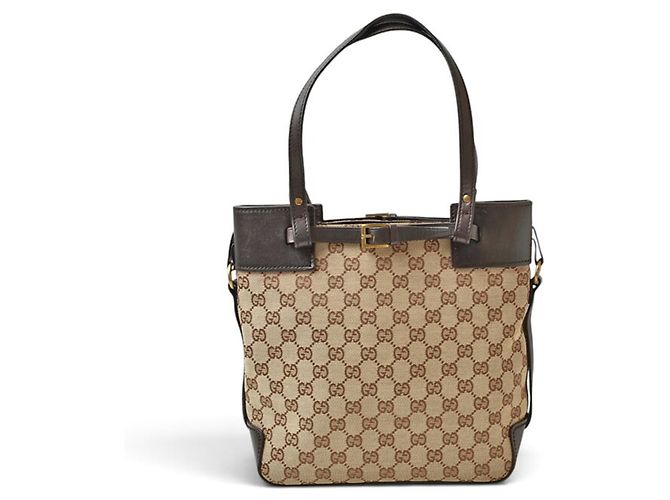 Bolsa Gucci GG Canvas Marrom Bege