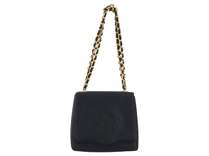 Chanel Vintage Camellia Flap Satin Mini