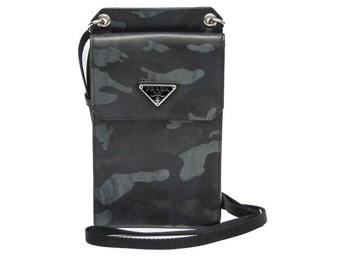 Porta móvil Prada en piel Saffiano Multicolor