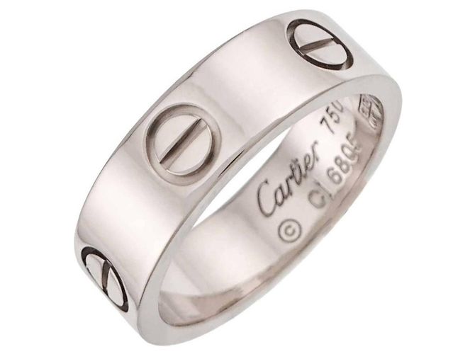 Anel Cartier Love em Ouro Branco 18K