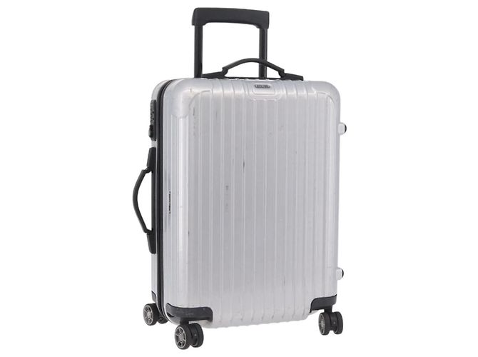 RIMOWA Carry Case Polycarbonate Plastic Silver Auth 203631A