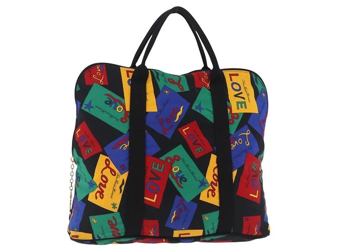 Autre Marque Sac à main Saint Laurent Nylon Multicolor Gold Tone Auth 207686A