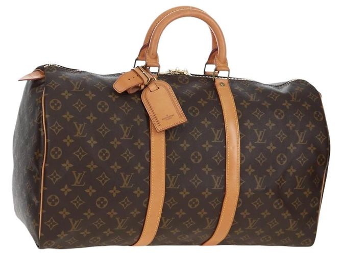 LOUIS VUITTON Monogram Keepall 50 Boston Bag M41426 LV Auth 206808V Monograma