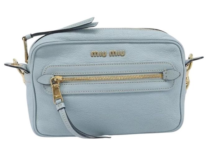 Miu Miu Madras Zip Pocket Leather Azul