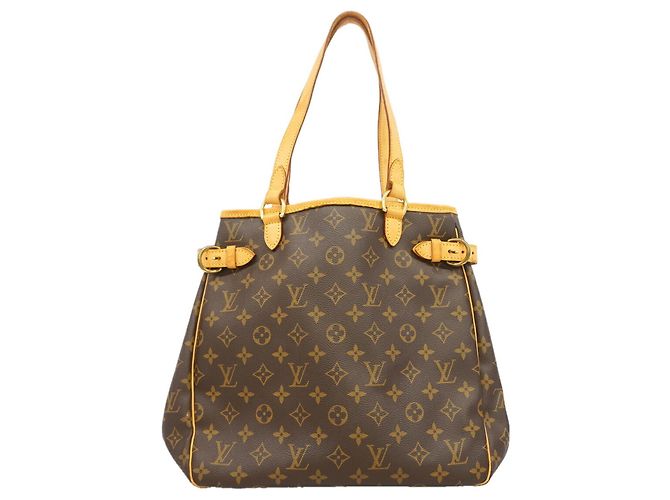 Sac cabas vertical Louis Vuitton Monogram Batignolles Marron