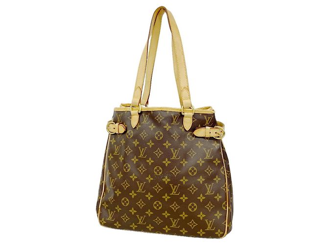 Saco Tote Vertical Louis Vuitton Monogram Batignolles Marrom