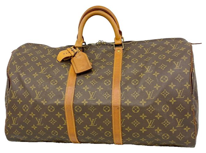 Louis Vuitton Boston Monogram Keepall 55 Marrom