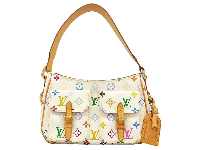 Louis Vuitton Monogram Multicolor Lodge PM Schultertasche Weiß