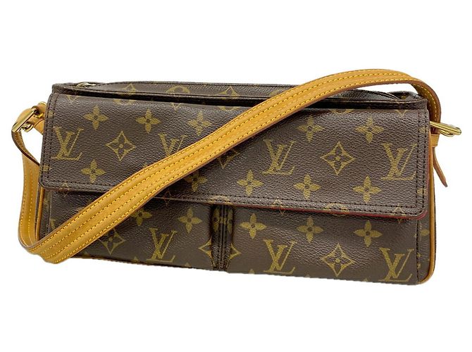 Borsa a tracolla Louis Vuitton Monogram Vivacite MM Marrone