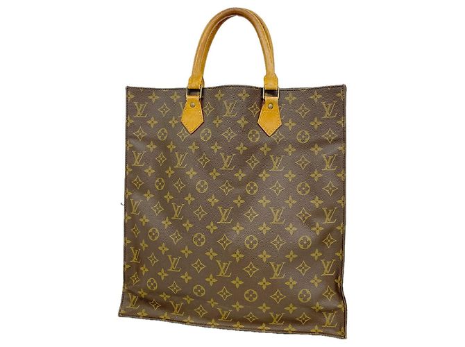 Saco Tote Louis Vuitton Monogram Sac Plat Marrom