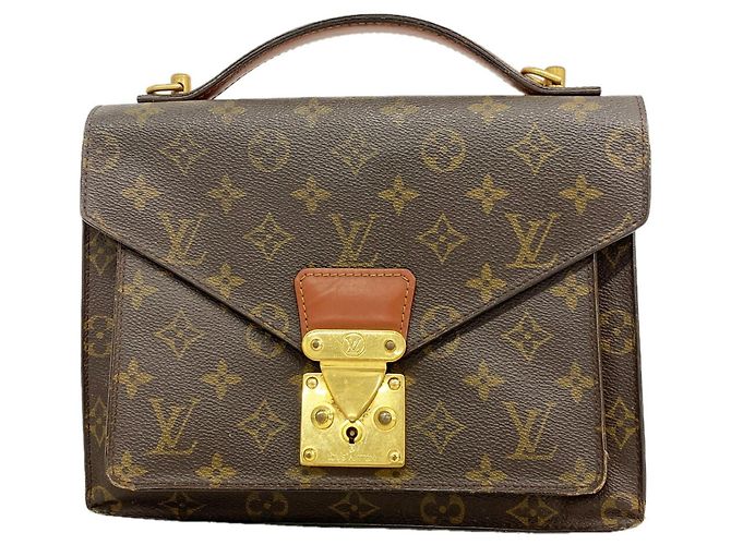 Sac à main Louis Vuitton Monogram Monceau 26 Marron