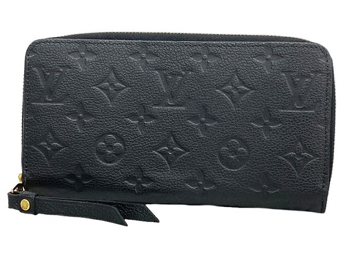 Louis Vuitton Monogram Empreinte Zippy Wallet Black