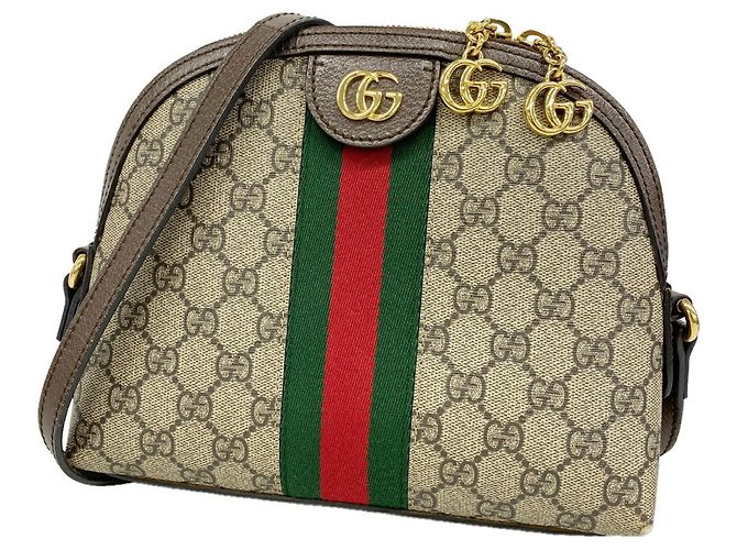 Borsa a tracolla Gucci Ophidia Marrone Beige