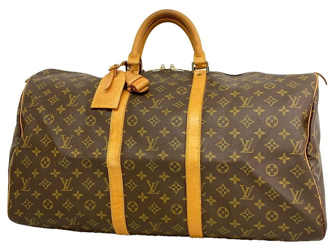 Louis Vuitton Boston Monogram Keepall 55 Brown