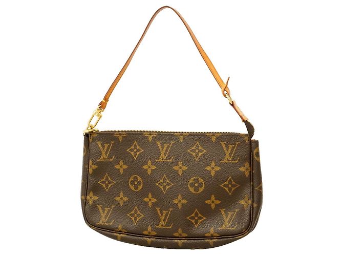 Louis Vuitton Monogram Pochette Accessoires Pouch Marrone