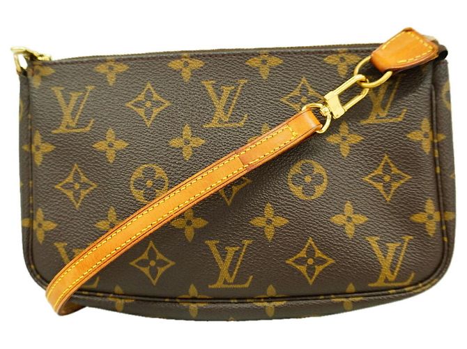 Borsa Louis Vuitton Monogram Pochette Accessoires Marrone