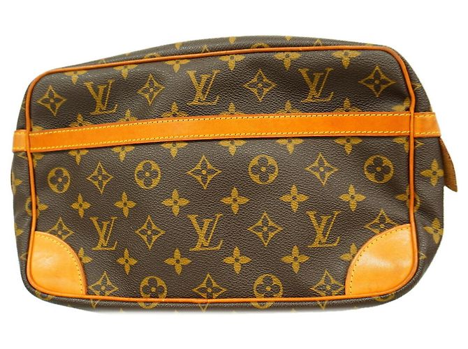 Bolsa de mão Louis Vuitton Monogram Compiegne 28 Marrom