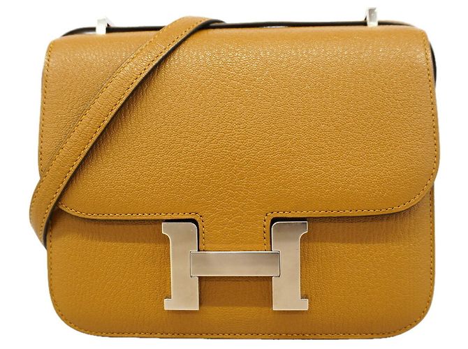 Hermès Bolsa de Ombro Hermes Constance Mini Verso Marrom