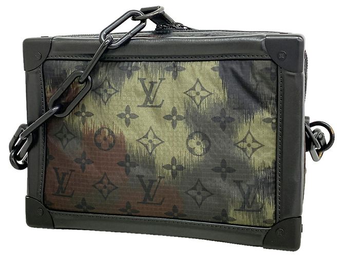 Borsa a tracolla Soft Trunk Monogram Camouflage Louis Vuitton Nero Cachi