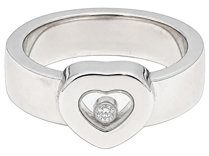 Chopard Happy Diamonds Herz Ring Weißgold 750/18K Gr. 53 Full Set