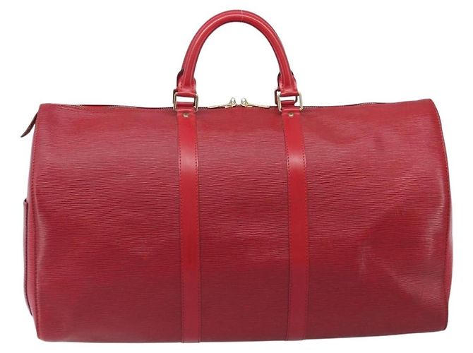 Louis Vuitton Keepall Epi Leather 50 Rouge