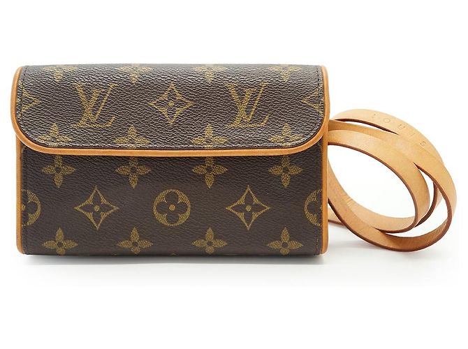 Louis Vuitton Monogram Pochette Florentine Marrone Beige