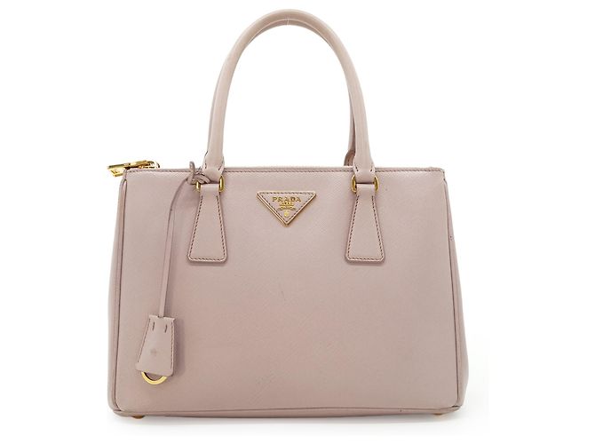 Prada Tote Double Zip Galleria Orchidea Medium em Saffiano 2way Rosa