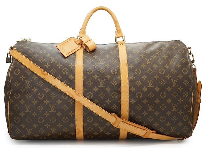 Louis Vuitton Monogram Keepall Bandouliere 60 Marrom