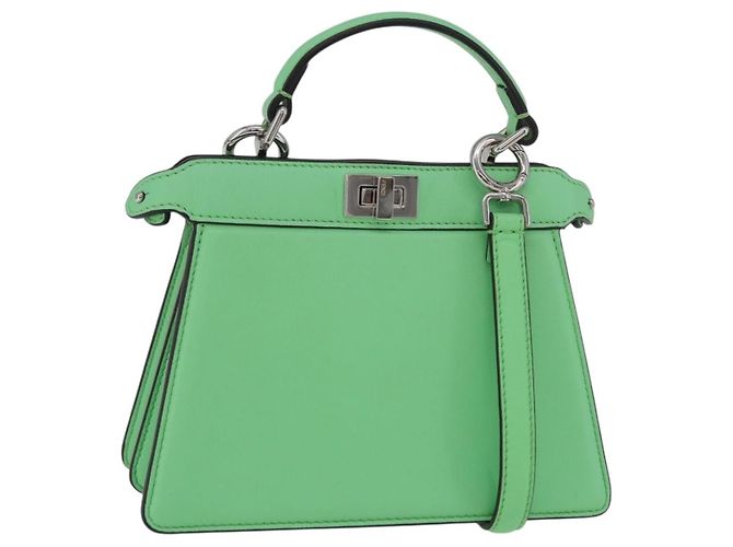 Fendi Peekaboo ISeeU en cuir Small Vert