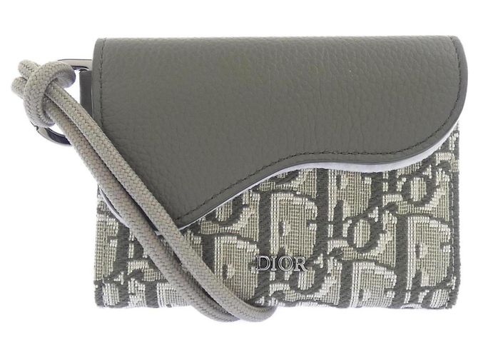 Christian Dior Saddle Wallet Green
