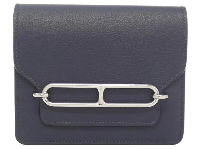 Hermès Hermes Luli Slim Bi-Fold Geldbörse Blau
