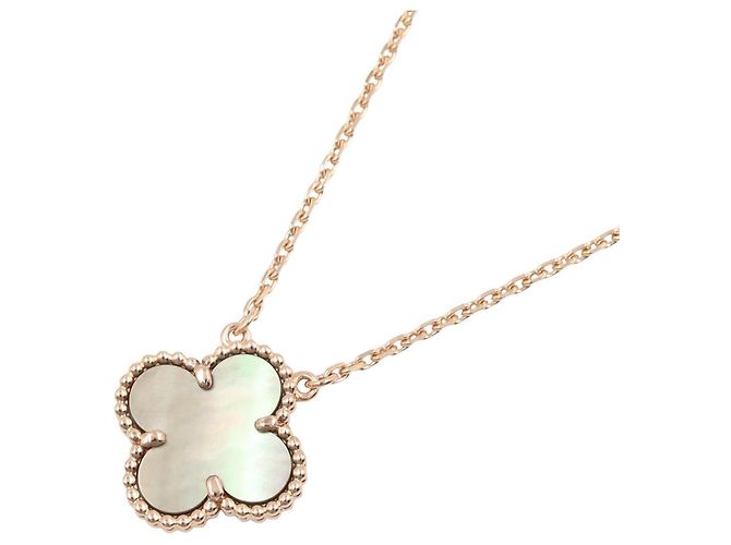 Collana Van Cleef & Arpels Vintage Alhambra Marrone D'oro