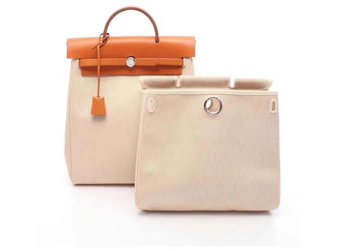 Hermès Sac à dos et sac à main Hermes Herbag Ad PM Marron Beige