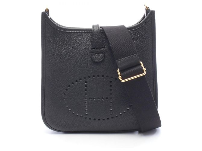 Hermès Borsa a tracolla Hermes Evelyne 23 in pelle nera