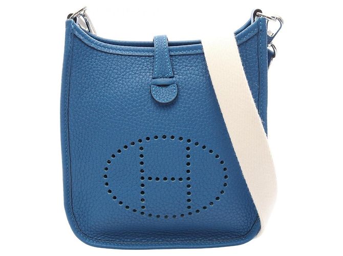 Hermès Bolsa de Ombro Hermes Evelyne Amazon TPM Azul