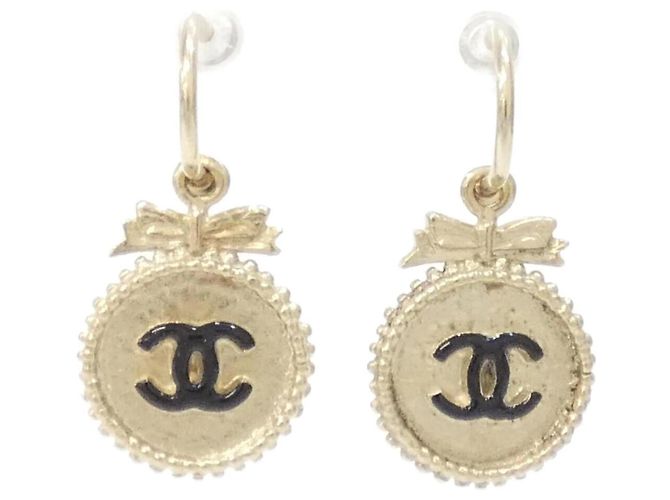 Orecchini a goccia Chanel 61353 Nero D'oro