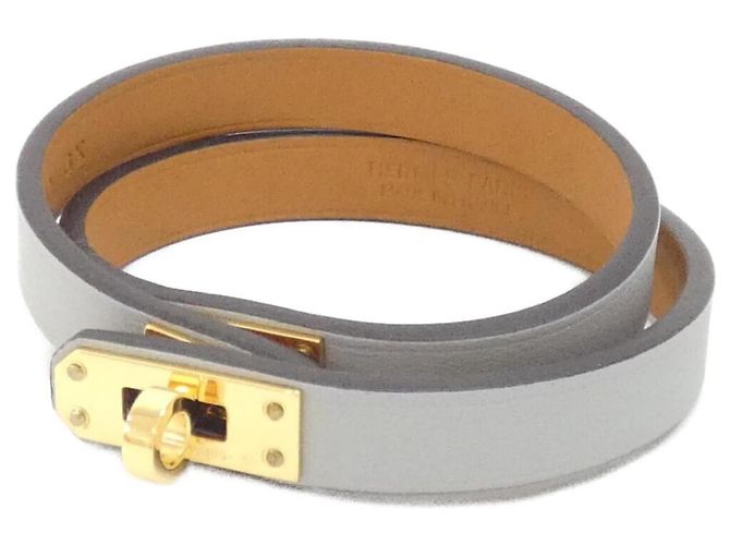 Hermès Pulseira Hermes Mini Kelly Double Tour Azul