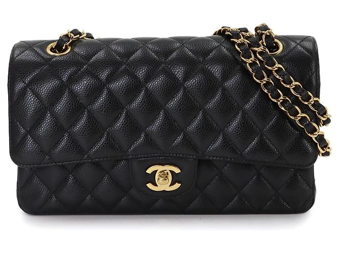 Borsa a tracolla con catena Chanel Matelasse 25 Nero