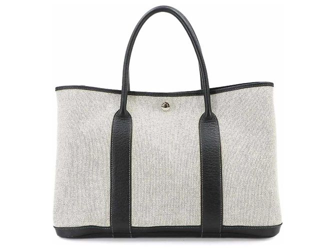 Sac à main Hermès Garden 36 PM Tote Marron Noir