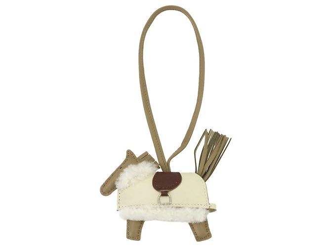 Hermès Hermes Rodeo Robeo Pluch PM Handbag Charm Beige Verde Crudo