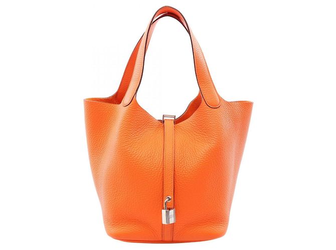 Hermès  mala Hermes Picotin Lock MM Laranja
