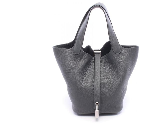 Hermès Bolso Hermes Picotin Lock PM Castaño