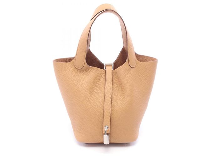 Hermès Bolsa Hermes Picotin Lock PM Marrom